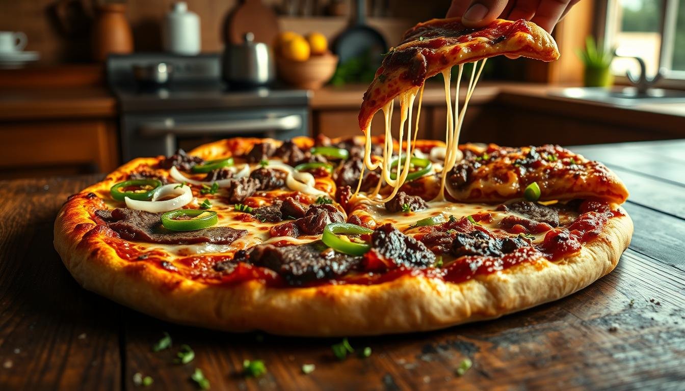 Dominos Philly Steak Pizza